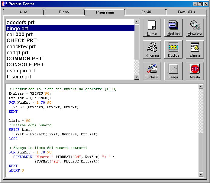 [Programmi - Proteus Center]
